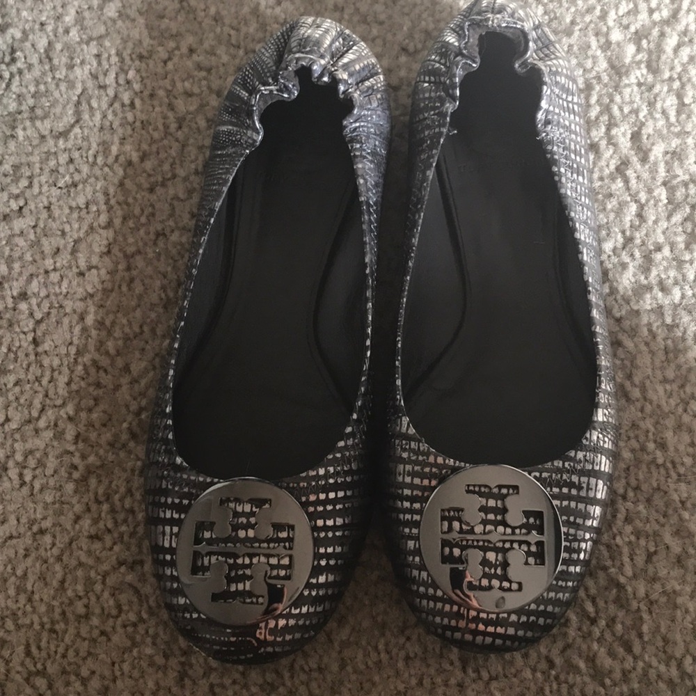 Tory Burch-metallic flats